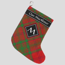 Clan MacAlister of Glenbarr Tartan Large Christmas Stocking