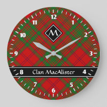 Clan MacAlister of Glenbarr Tartan Large Clock