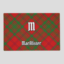 Clan MacAlister of Glenbarr Tartan Placemat