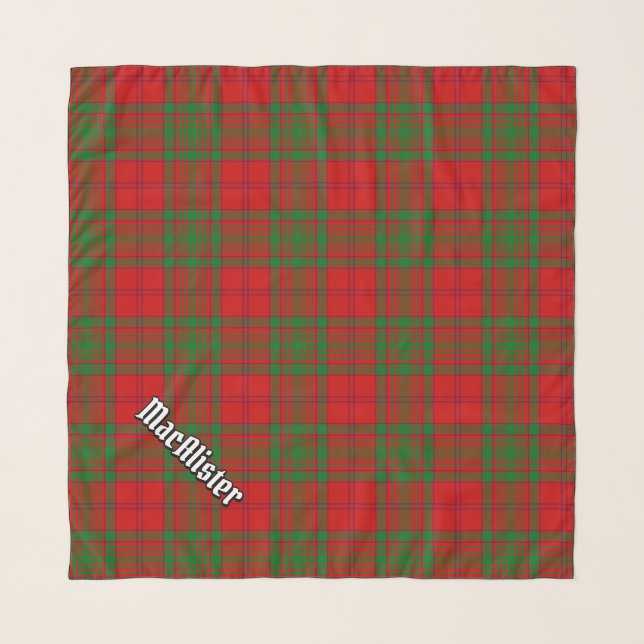 Clan MacAlister of Glenbarr Tartan Scarf (Front (Horizontal))