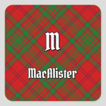 Clan MacAlister of Glenbarr Tartan Square Sticker