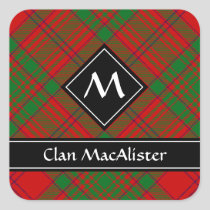 Clan MacAlister of Glenbarr Tartan Square Sticker