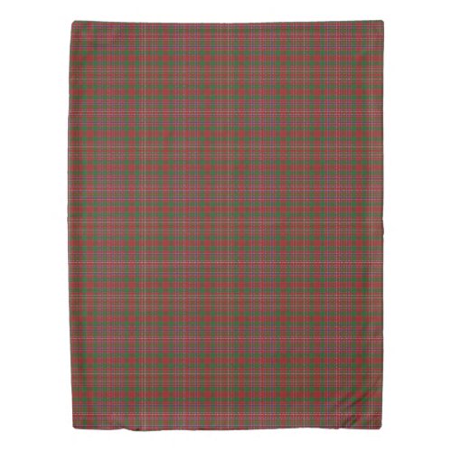 Clan MacAlister Scottish Accents Red Green Tartan Duvet Cover