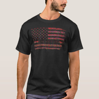 Clan MacAlister Scottish tartan US flag kilt Scotl T-Shirt