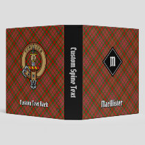 Clan MacAlister Tartan 3 Ring Binder