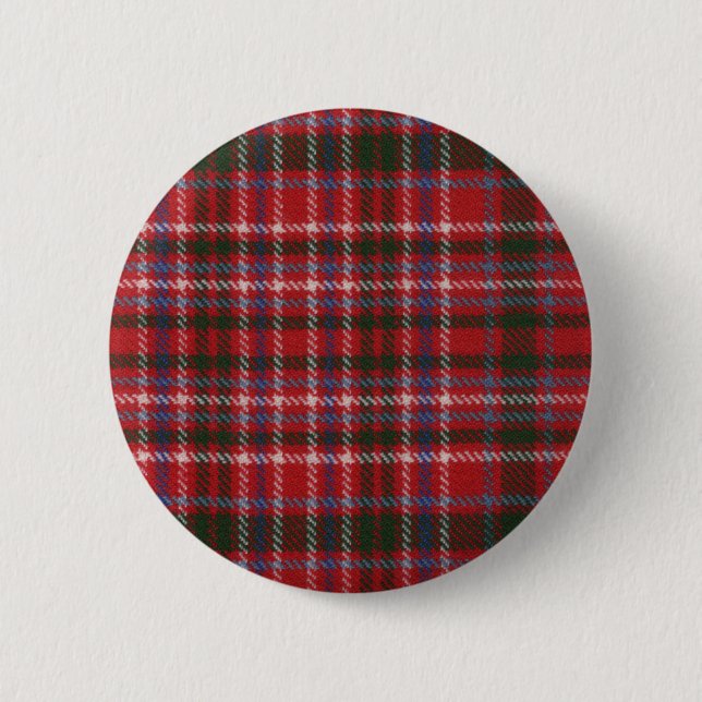 Clan MacAlister Tartan Button (Front)