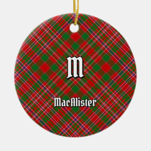 Clan MacAlister Tartan Ceramic Ornament
