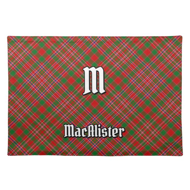 Clan MacAlister Tartan Cloth Placemat (Front)