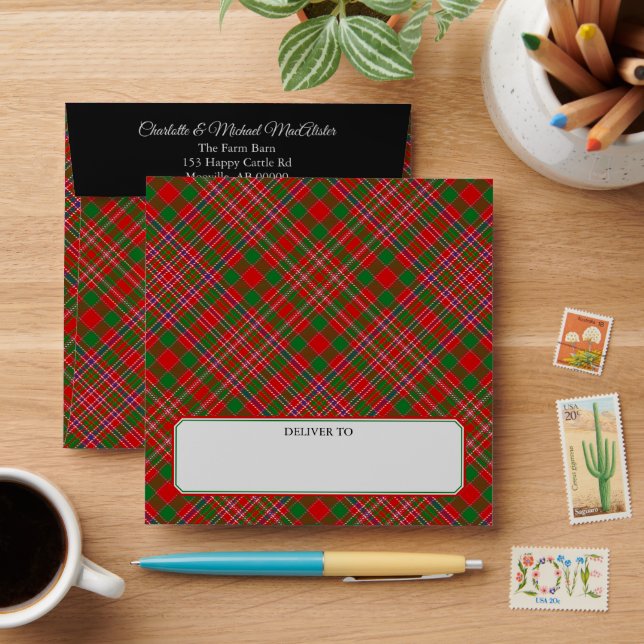 Clan MacAlister Tartan Envelope (Desk)