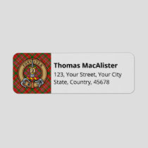 Clan MacAlister Tartan Label