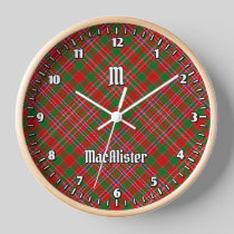 Clan MacAlister Tartan Large Clock