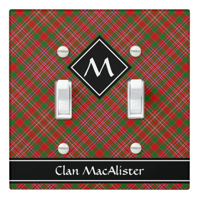 Clan MacAlister Tartan Light Switch Cover (In Situ)