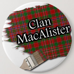 Clan MacAlister Tartan Paint Brush Button