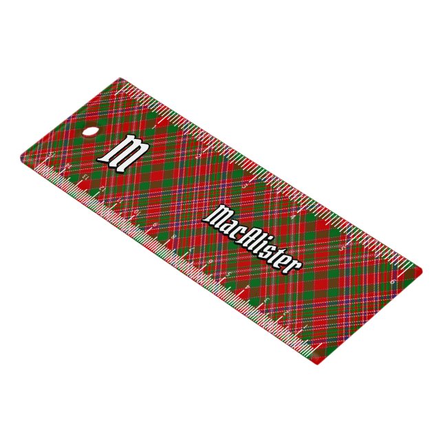 Clan MacAlister Tartan Ruler (Angled)