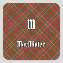 Clan MacAlister Tartan Square Sticker
