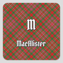 Clan MacAlister Tartan Square Sticker