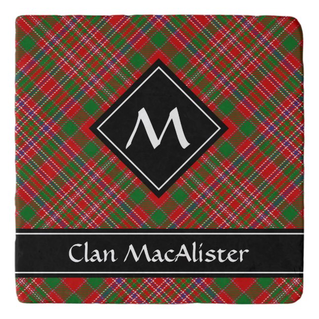 Clan MacAlister Tartan Trivet (Front)