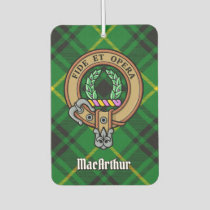 Clan MacArthur Crest over Tartan Air Freshener