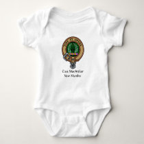 Clan MacArthur Crest over Tartan Baby Bodysuit