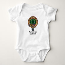 Clan MacArthur Crest over Tartan Baby Bodysuit