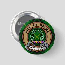 Clan MacArthur Crest over Tartan Button
