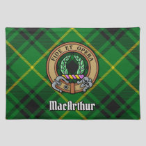 Clan MacArthur Crest over Tartan Cloth Placemat