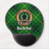 Clan MacArthur Crest over Tartan Gel Mouse Pad