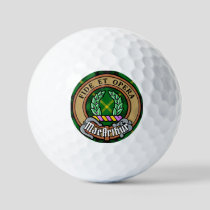 Clan MacArthur Crest over Tartan Golf Balls
