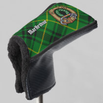 Clan MacArthur Crest over Tartan Golf Head Cover