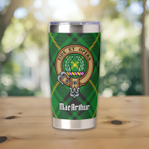 Clan MacArthur Crest over Tartan Insulated Tumbler