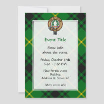 Clan MacArthur Crest over Tartan Invitation