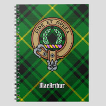Clan MacArthur Crest over Tartan Notebook