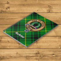 Clan MacArthur Crest over Tartan Notebook
