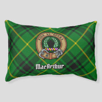 Clan MacArthur Crest over Tartan Pet Bed