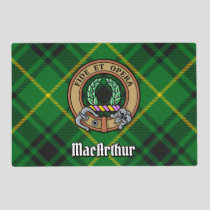 Clan MacArthur Crest over Tartan Placemat