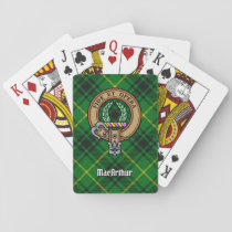 Clan MacArthur Crest over Tartan Poker Cards