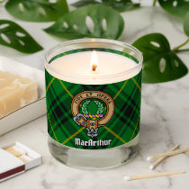 Clan MacArthur Crest over Tartan Scented Candle