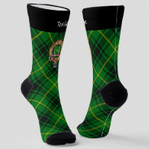Clan MacArthur Crest over Tartan Socks