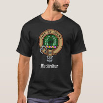 Clan MacArthur Crest over Tartan T-Shirt