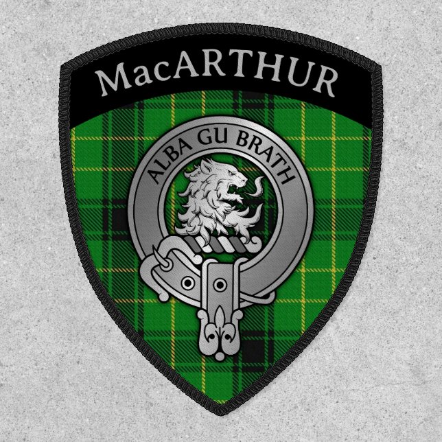 Clan MacArthur [EDIT] Tartan & Alba Gu Brath Crest Patch (Front)