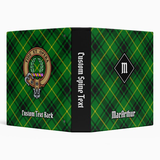 Clan MacArthur Tartan 3 Ring Binder (Background)