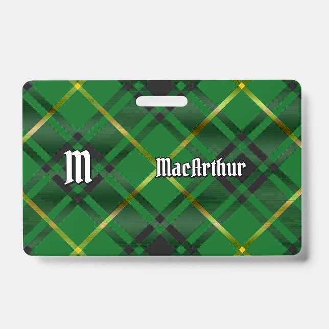 Clan MacArthur Tartan Badge (Front)