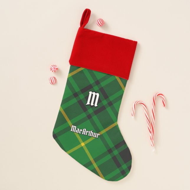 Clan MacArthur Tartan Christmas Stocking (Front)