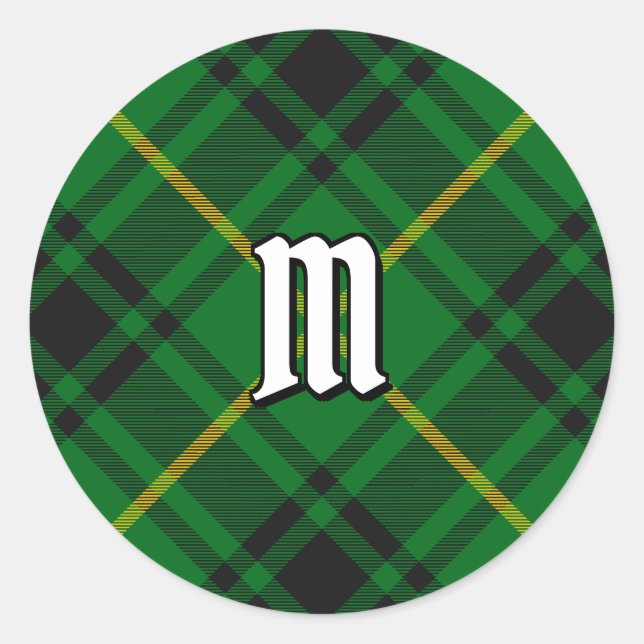 Clan MacArthur Tartan Classic Round Sticker (Front)