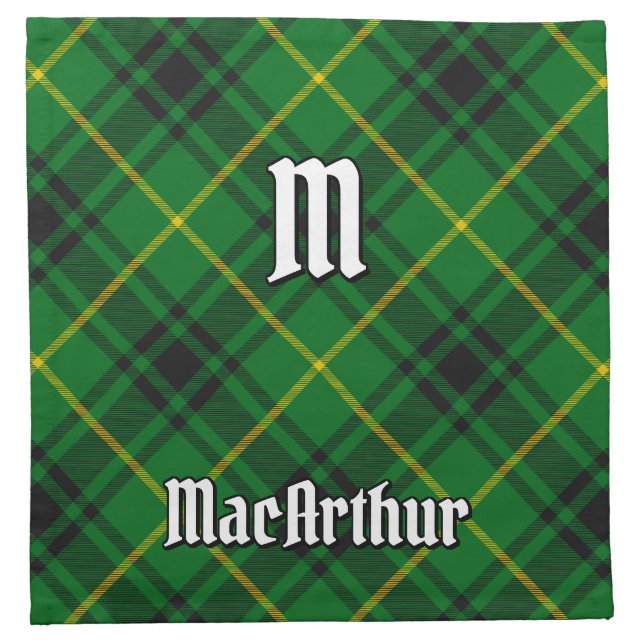 Clan MacArthur Tartan Cloth Napkin (Front)