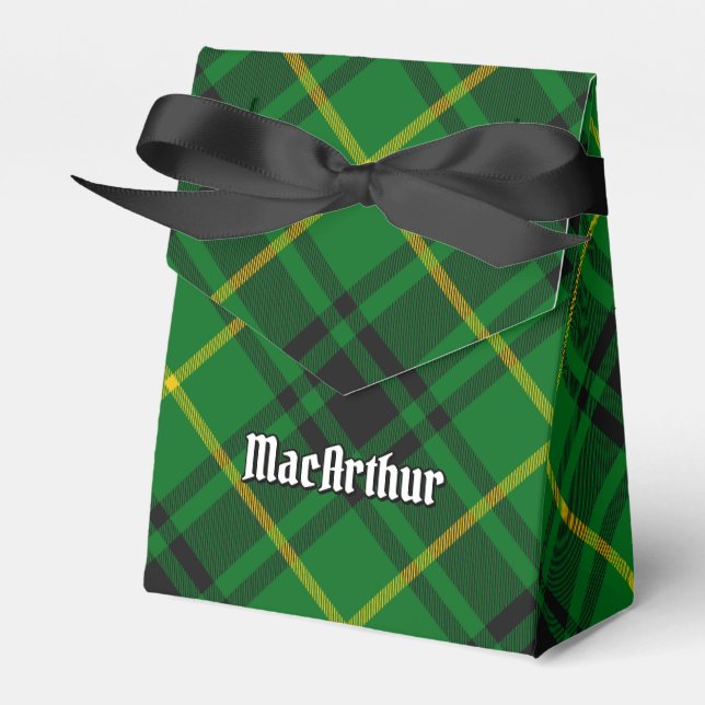 Clan MacArthur Tartan Favor Boxes (Front Side)