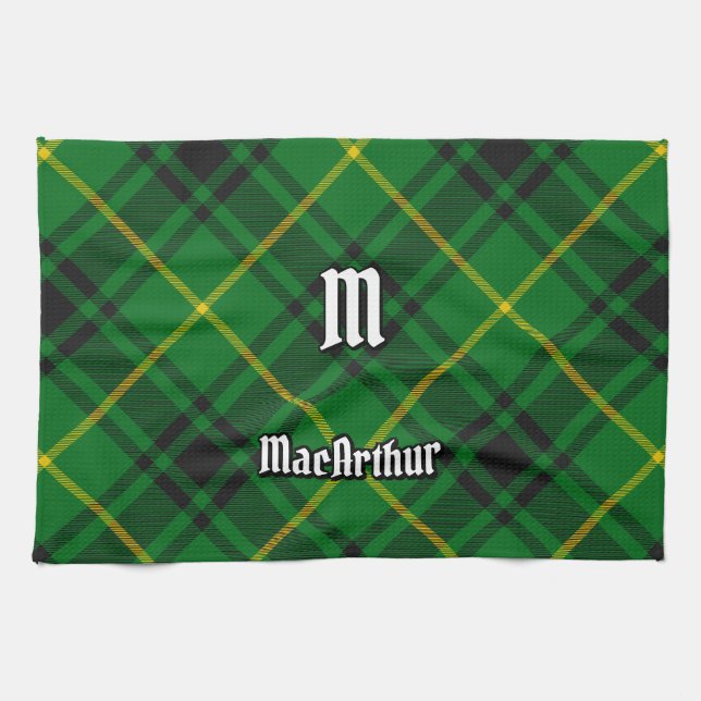 Clan MacArthur Tartan Kitchen Towel (Horizontal)