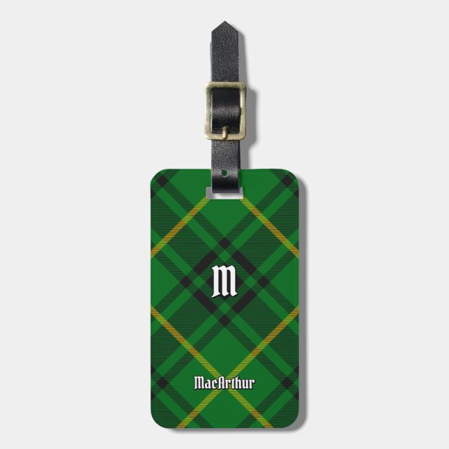 Clan MacArthur Tartan Luggage Tag (Front Vertical)