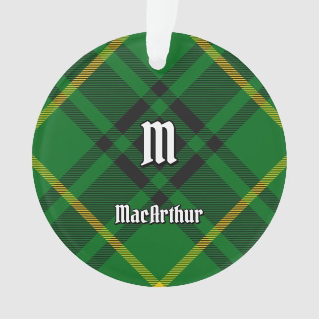 Clan MacArthur Tartan Ornament (Front)