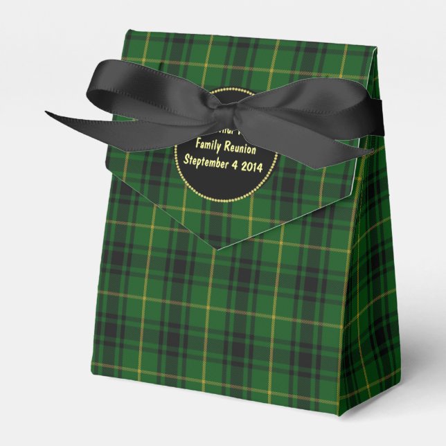 Clan MacArthur Tartan Plaid Favor Gift Box (Front Side)